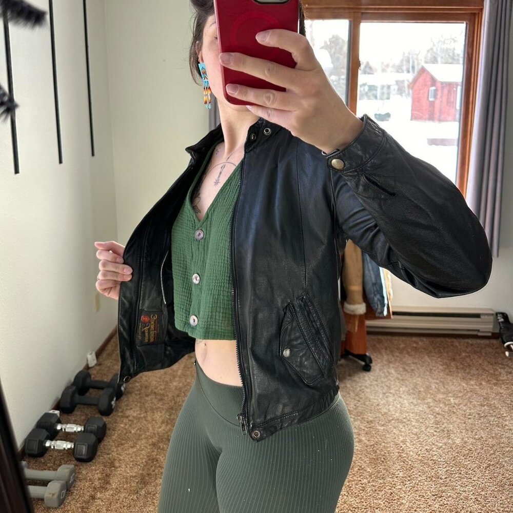 American Vintage Leather Motorcycle Jacket